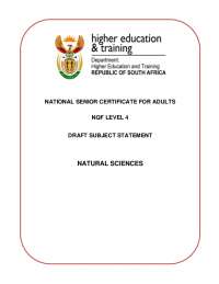 nasca curriculum natural sciences