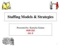 Staffing Models & Strategies