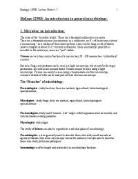 Biology 1290B: An introduction to general microbiology. 1 ...