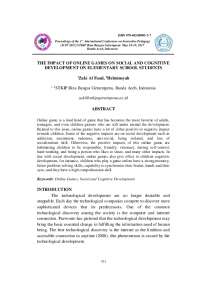 the impact of online games on social and cognitive ...