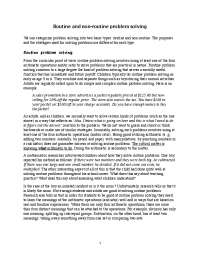 Routine and non-routine problem solving