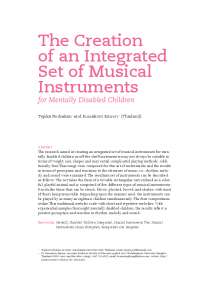 Design and Development of Musical Instruments for Mentally Disabled Children: A Prototype