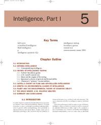 Intelligence, Part I | Study notes Psychology | Docsity