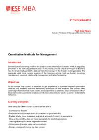 Quantitative Methods for Management