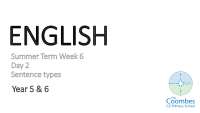 Understanding Sentence Types and Phrases: A Guide for Year 5 & 6 Students