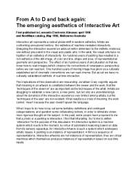 Interactive Art: A New Aesthetic Frontier