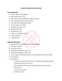 Ateneo De Manila University Info Guide | Exams Humanities | Docsity
