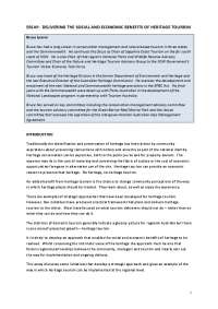 Exploring the Economic and Social Benefits of Heritage Tourism: Strategies and Initiatives