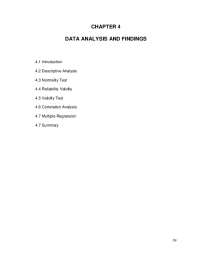 CHAPTER 4 DATA ANALYSIS AND FINDINGS | Slides Chinese Language | Docsity