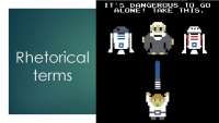 Rhetorical Devices and Terms: Asyndeton, Polysyndeton, Anaphora, Antithesis and More