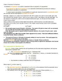Chapter 8 Hypothesis Testing Notes
