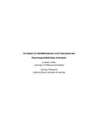 The Impact of Child Maltreatment on the Educational and