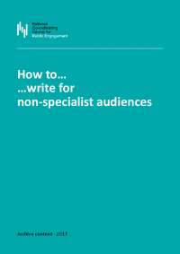 Writing for Non-Specialist Audiences: A Guide