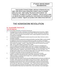 THE HOMEWORK REVOLUTION