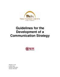 Guidelines for the Development of a Communication Strategy