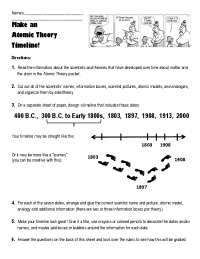 Make an Atomic Theory Timeline!