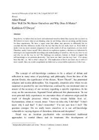 Understanding Human Motivation & Self-Consciousness: Freud, McGahern, Csikszentmihályi