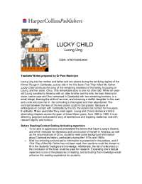 Lucky Child: A Sister's Story of Survival in Cambodia by Loung Ung