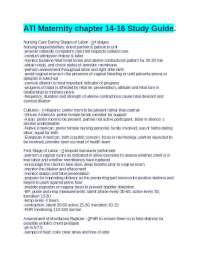 ATI Maternity chapter 14-16 Study Guide.
