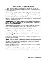 Literary Devices—Techniques and Elements | Schemes and Mind Maps ...