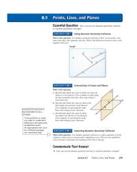 Points, Lines, and Planes 8.1