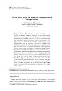 Duterte's Business Pronouncements' Impact on Philippine Stocks: Time Series Analysis