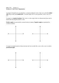 Unit Circle Trigonometry: Angles, Coterminal Angles, and Trigonometric Functions