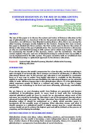The Role and Benefits of Blended Learning in Open and Distance Learning (ODL) Systems