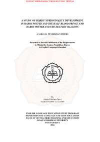A STUDY OF HARRY'S PERSONALITY DEVELOPMENT IN ...