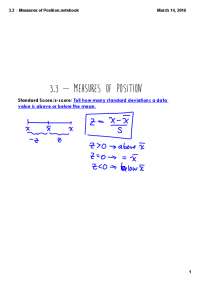 Measuring Positions: Standard Scores, Percentiles, Quartiles, and Outliers