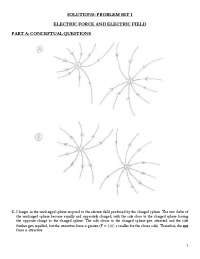 PROBLEM SET 1 ELECTRIC FORCE AND ELECTRIC FIELD ...