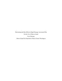 Rapid Damage Assessment Plan for Mercer Island: Best Practices and Information Needs