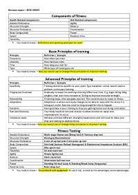 Understanding Fitness Components: Aerobic Endurance, Strength, and Training Principles