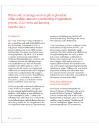 Exploring Collaborative Arts: Values, Challenges, and Structures in CAPP
