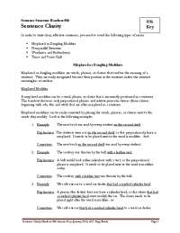 Sentence Clarity