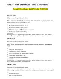 Nurs 211 Final Exam QUESTIONS & ANSWERS 2022 BEST AND CORRECT | Exams ...