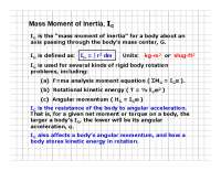 Mass Moment of Inertia: Definition, Calculation, and Importance for Rigid Body Rotation