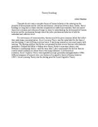 The Evolution of Social Learning Theory into Social Cognitive Theory by Albert Bandura