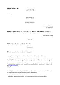Public Gathering Regulations in Fiji