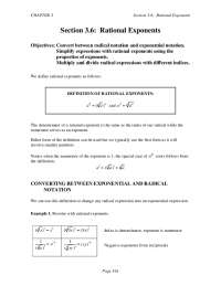 Section 3.6: Rational Exponents