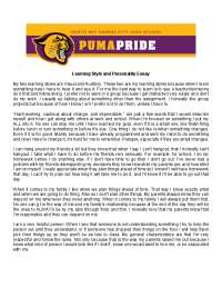 Learning Style and Personality Essay