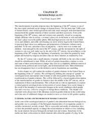Gender Inequality: The Evolution of Men and Women's Roles in Society