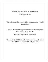 Mock Trial Rules of Evidence Study Guide