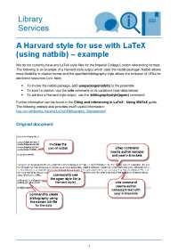 A Harvard style for use with LaTeX (using natbib) – example