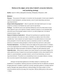 Price-Value Tradeoff & Consumer Behavior: Satisfaction, Purchase Intention, Word-of-Mouth,
