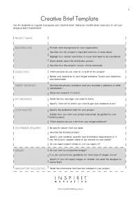 Creative Brief Template for Marketing Projects