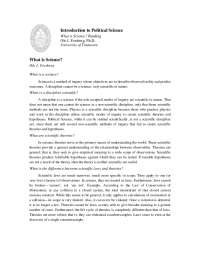 Introduction to Political Science | Study notes Political Science - Docsity