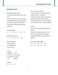 Reading Challenge 3 2nd – Answer Key