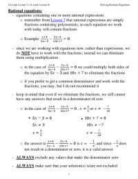 Solving Rational Equations: A Comprehensive Guide with Examples