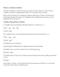 Understanding Variables in Python: Declaration, Rules, and Usage